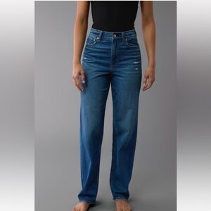 American Eagle super high rise baggy straight jeans